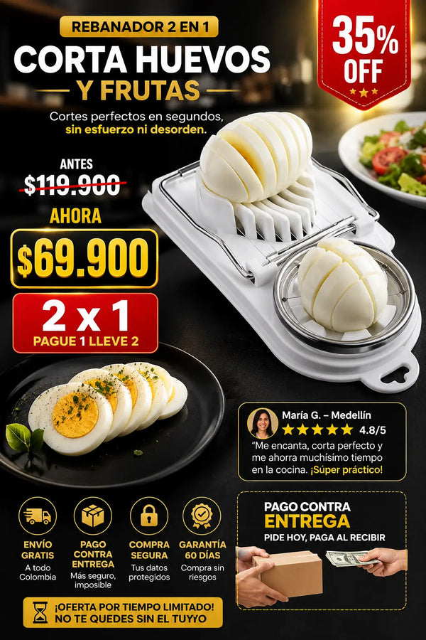corta huevos y frutas