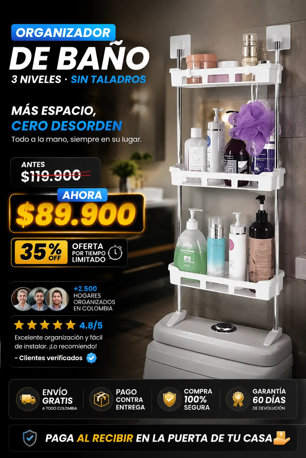 organizador de baño