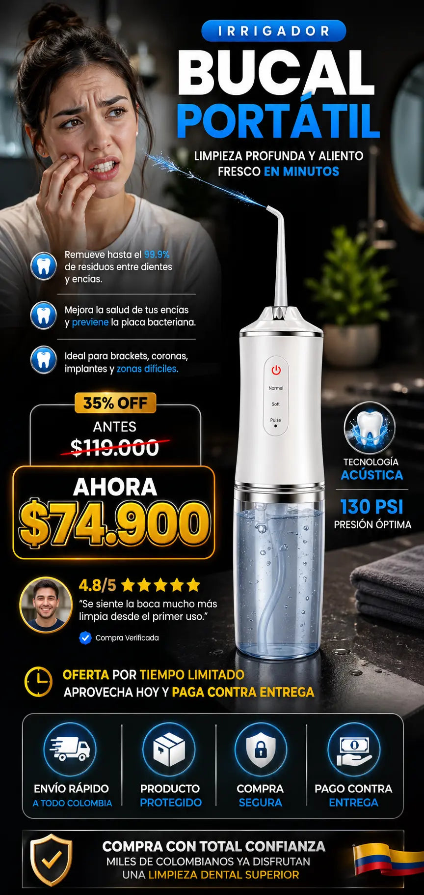 Irrigador bucal 4 en 1
