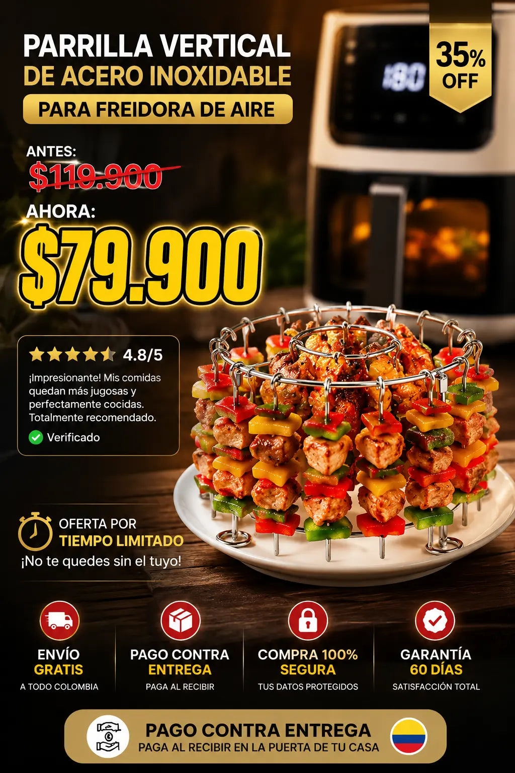 Parrilla air fryer