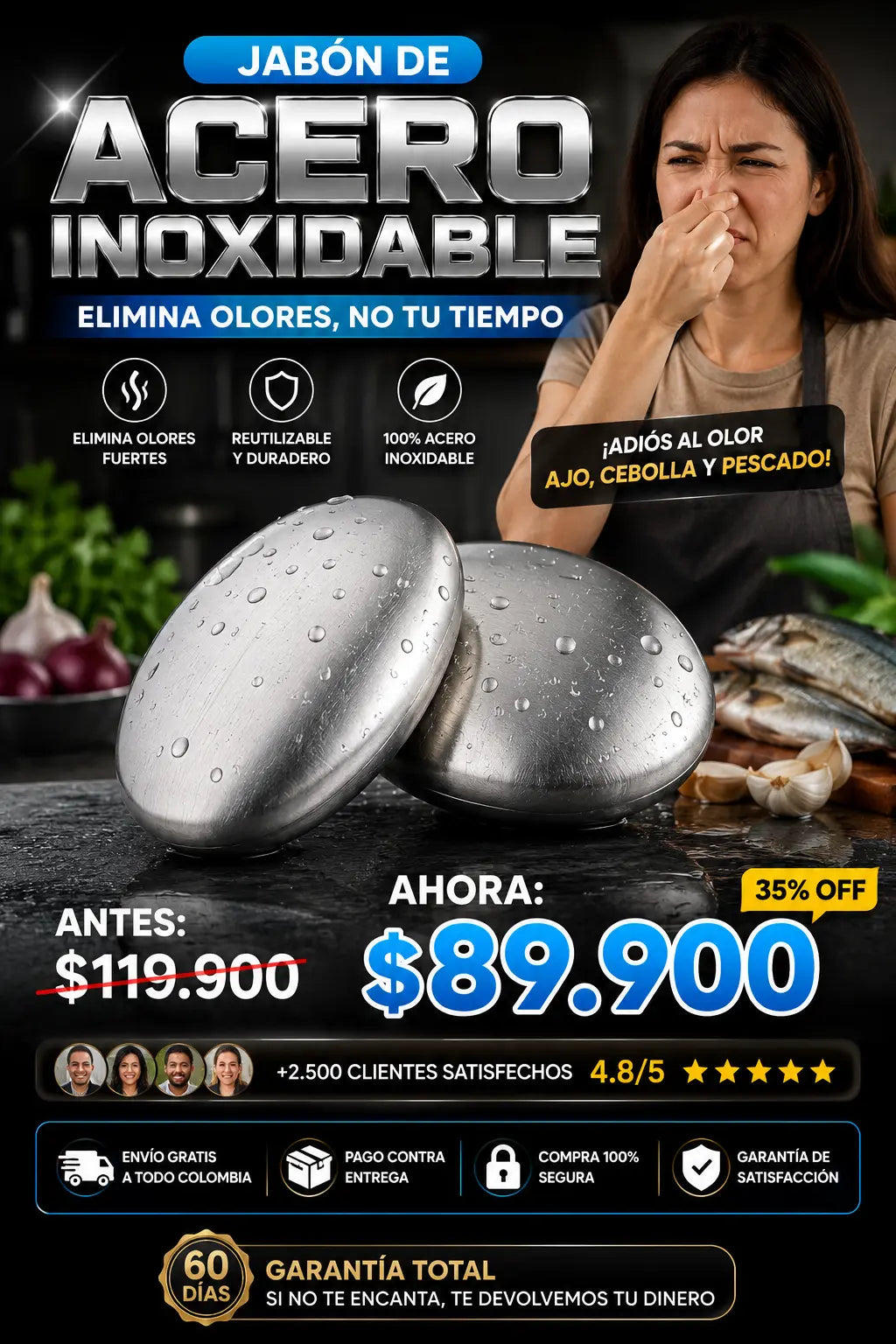 Jabón de acero inoxidable