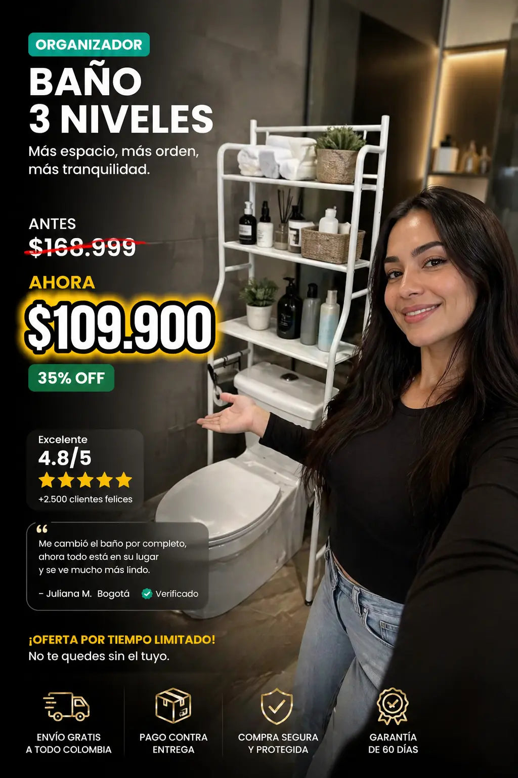 Organizador para baño