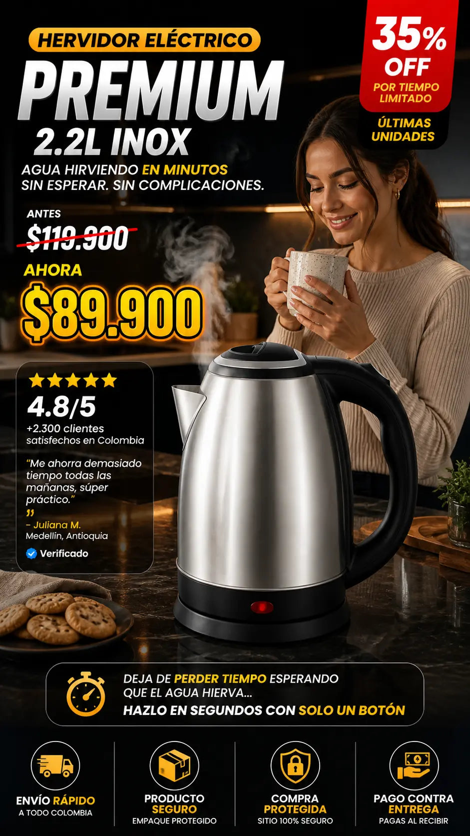 Hervidora electrica premium