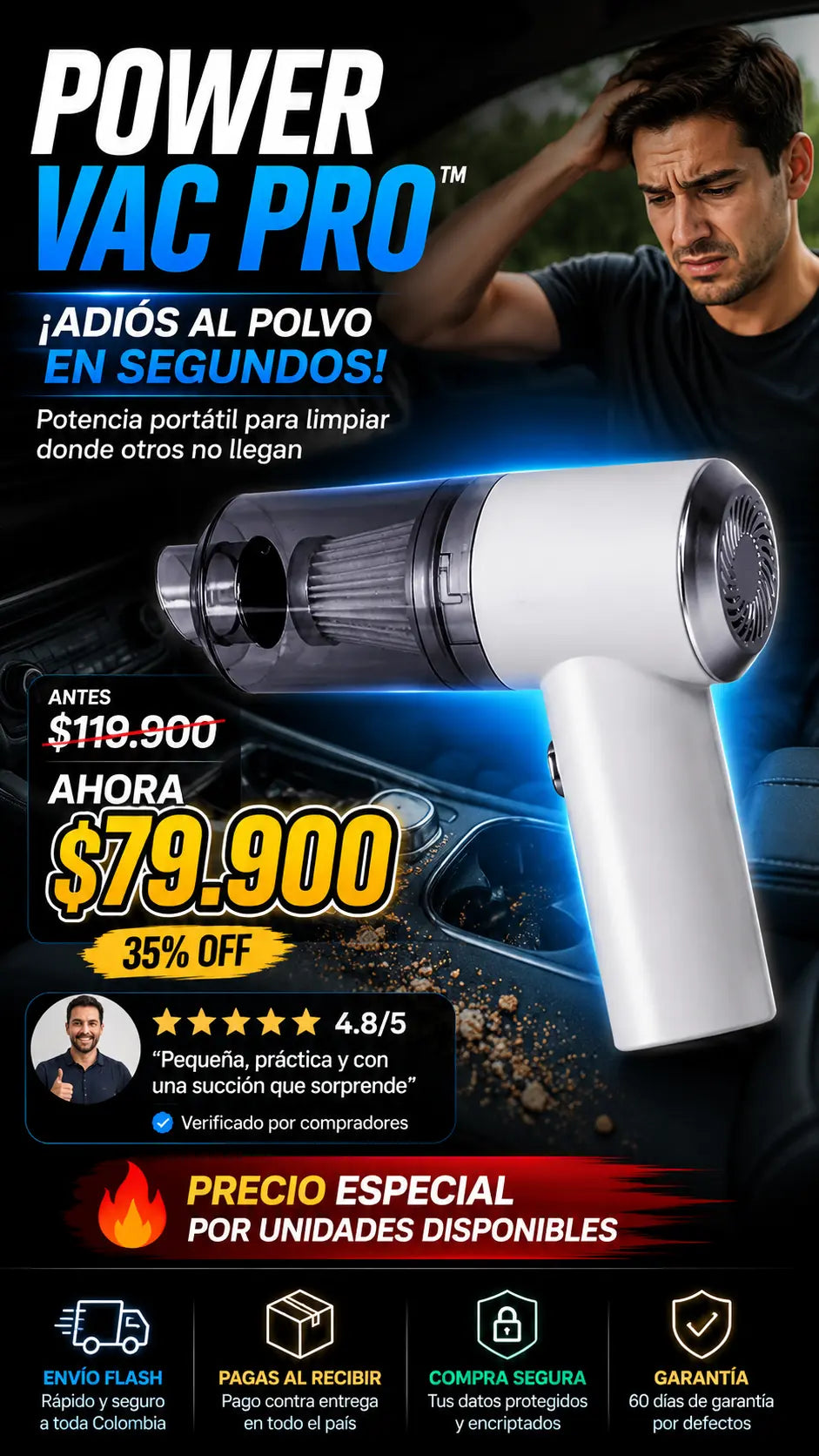 Aspiradora Portatil 2 En 1